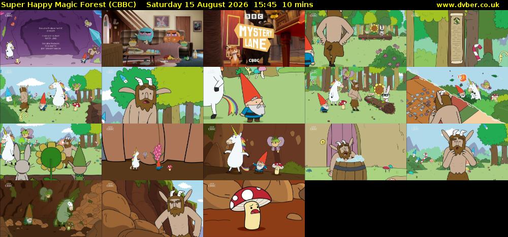Super Happy Magic Forest (CBBC) Saturday 15 August 2026 15:45 - 15:55