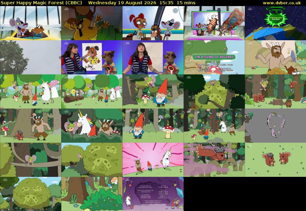 Super Happy Magic Forest (CBBC) Wednesday 19 August 2026 15:35 - 15:50