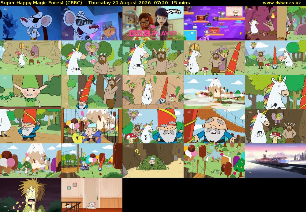 Super Happy Magic Forest (CBBC) Thursday 20 August 2026 07:20 - 07:35