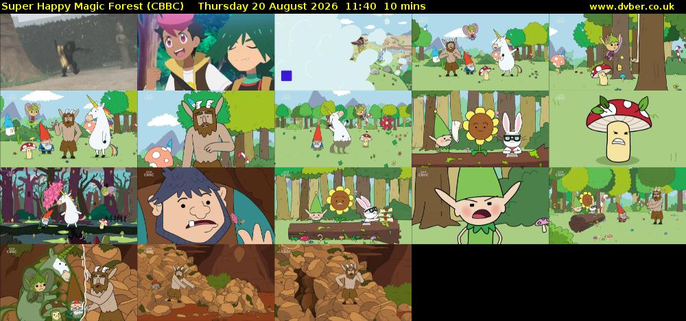 Super Happy Magic Forest (CBBC) Thursday 20 August 2026 11:40 - 11:50