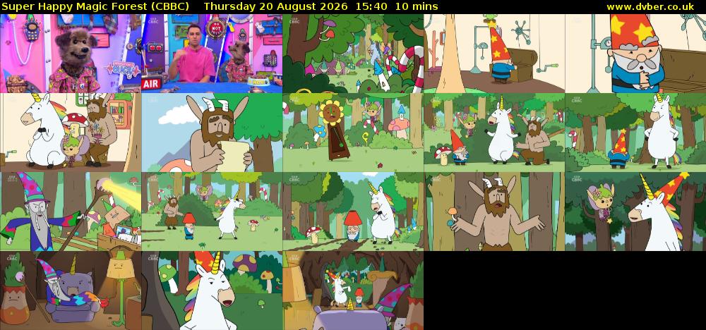 Super Happy Magic Forest (CBBC) Thursday 20 August 2026 15:40 - 15:50