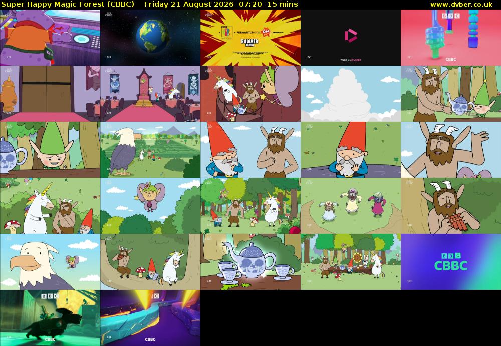Super Happy Magic Forest (CBBC) Friday 21 August 2026 07:20 - 07:35