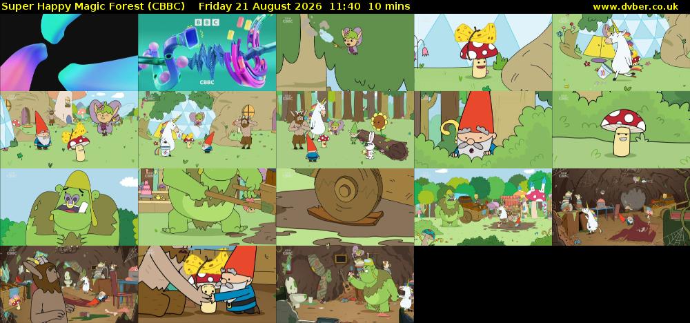 Super Happy Magic Forest (CBBC) Friday 21 August 2026 11:40 - 11:50