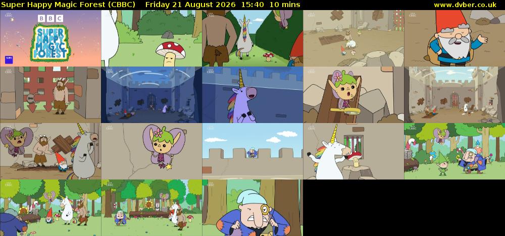 Super Happy Magic Forest (CBBC) Friday 21 August 2026 15:40 - 15:50