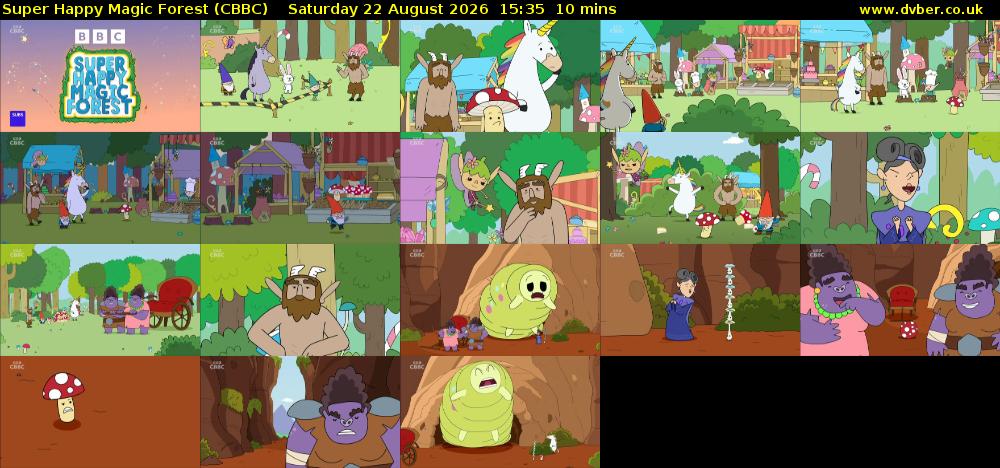 Super Happy Magic Forest (CBBC) Saturday 22 August 2026 15:35 - 15:45
