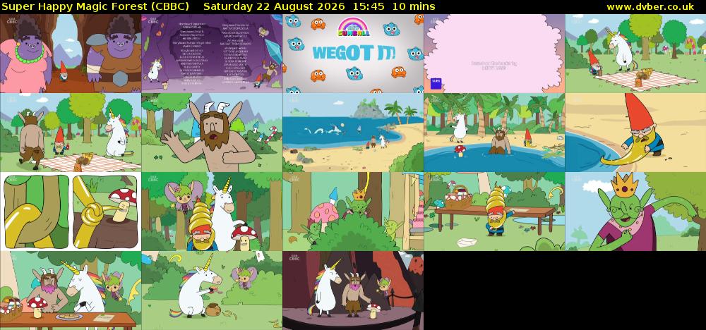 Super Happy Magic Forest (CBBC) Saturday 22 August 2026 15:45 - 15:55