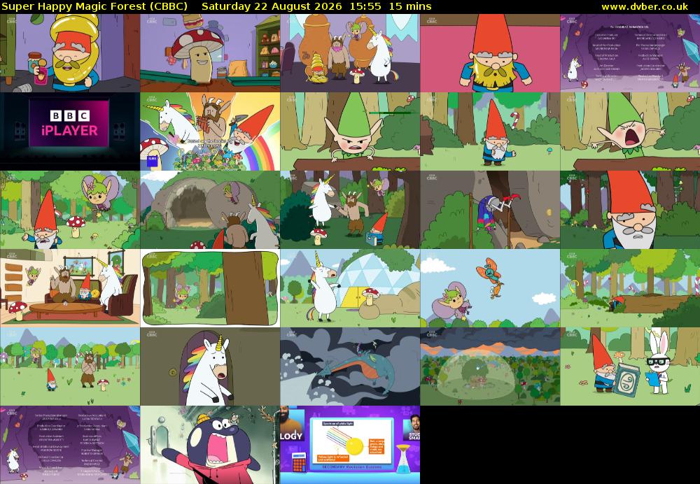 Super Happy Magic Forest (CBBC) Saturday 22 August 2026 15:55 - 16:10