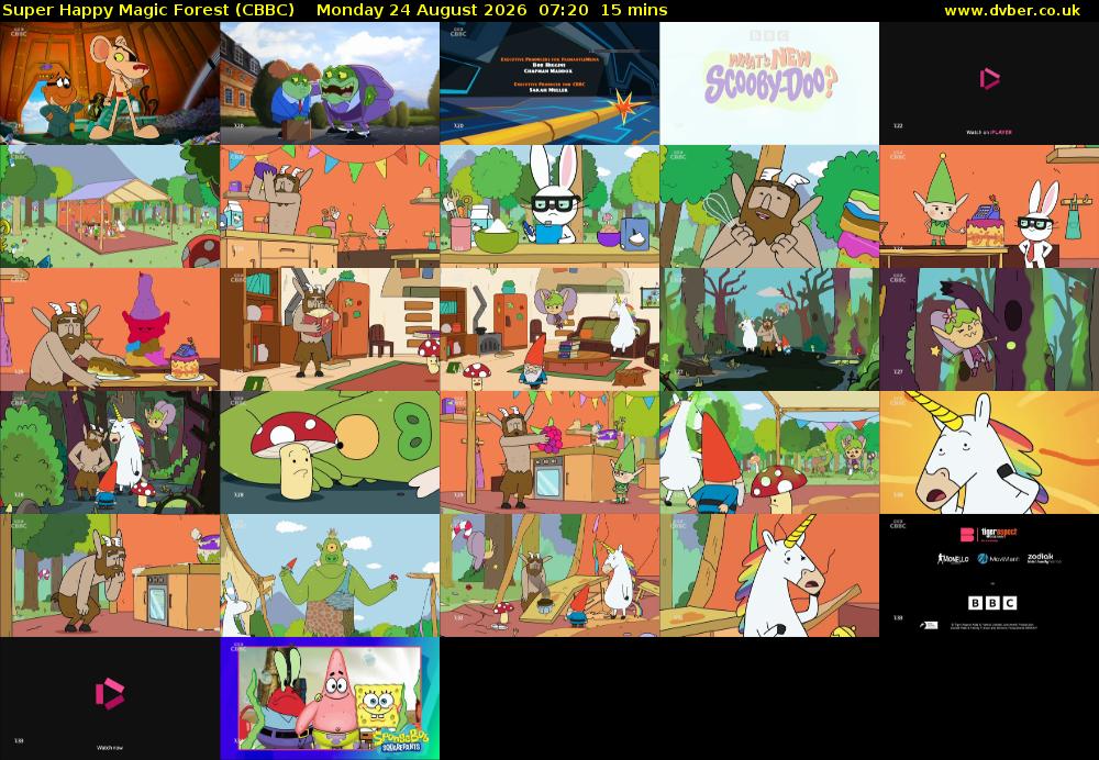 Super Happy Magic Forest (CBBC) Monday 24 August 2026 07:20 - 07:35