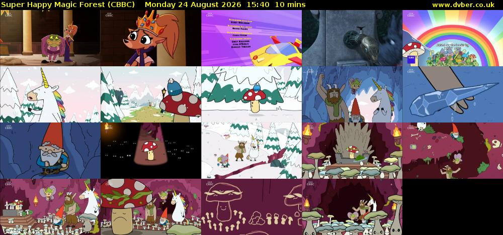 Super Happy Magic Forest (CBBC) Monday 24 August 2026 15:40 - 15:50