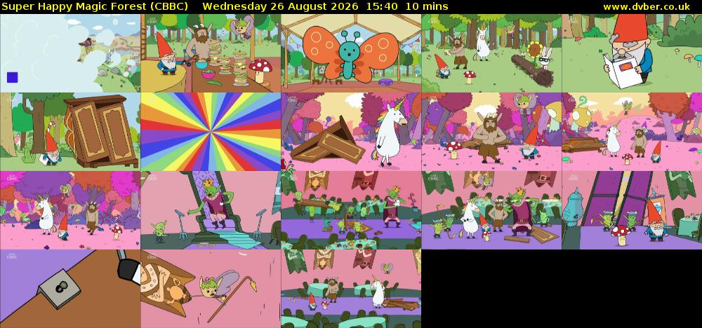 Super Happy Magic Forest (CBBC) Wednesday 26 August 2026 15:40 - 15:50