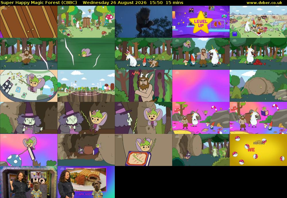 Super Happy Magic Forest (CBBC) Wednesday 26 August 2026 15:50 - 16:05