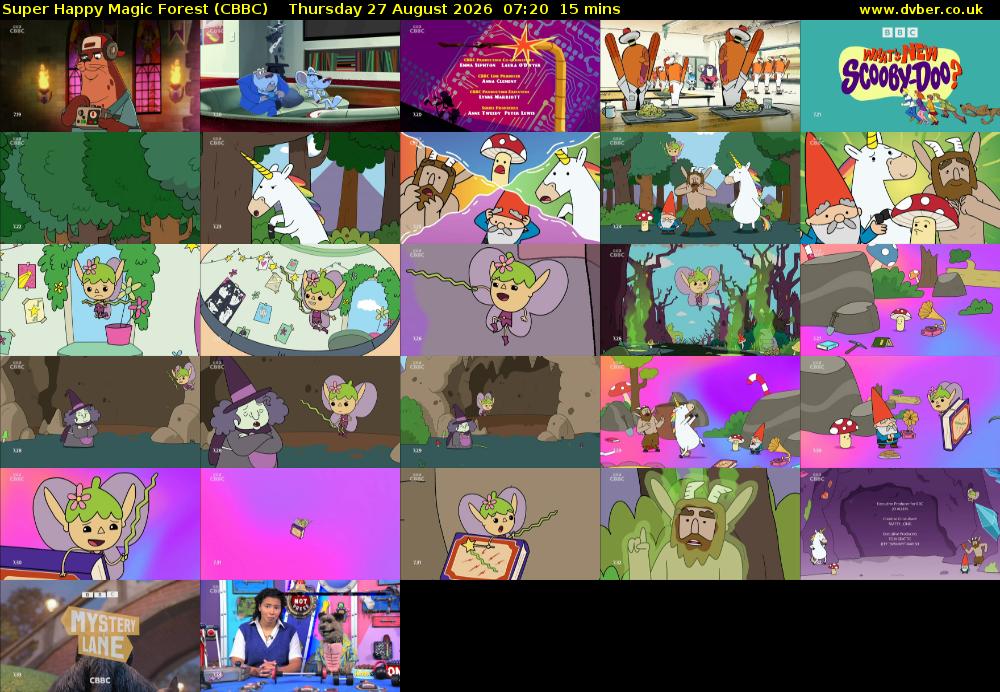 Super Happy Magic Forest (CBBC) Thursday 27 August 2026 07:20 - 07:35