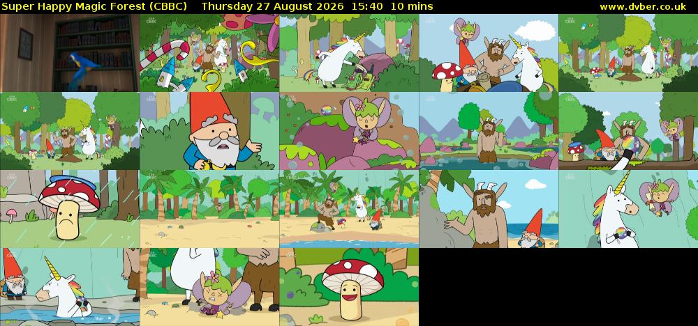 Super Happy Magic Forest (CBBC) Thursday 27 August 2026 15:40 - 15:50