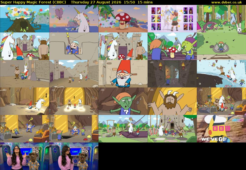 Super Happy Magic Forest (CBBC) Thursday 27 August 2026 15:50 - 16:05