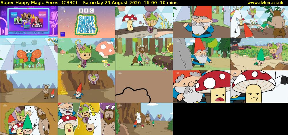 Super Happy Magic Forest (CBBC) Saturday 29 August 2026 16:00 - 16:10