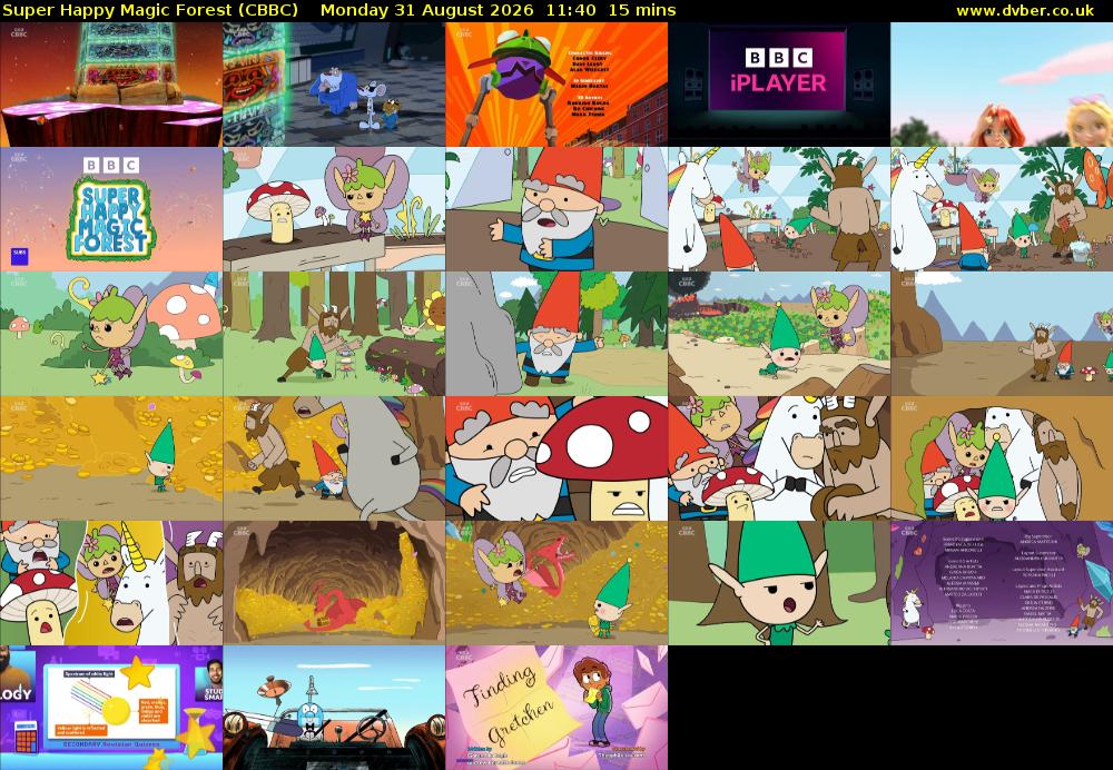 Super Happy Magic Forest (CBBC) Monday 31 August 2026 11:40 - 11:55