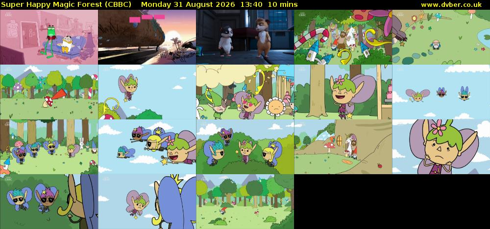 Super Happy Magic Forest (CBBC) Monday 31 August 2026 13:40 - 13:50