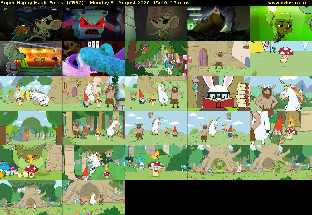 Super Happy Magic Forest (CBBC) Monday 31 August 2026 15:40 - 15:55