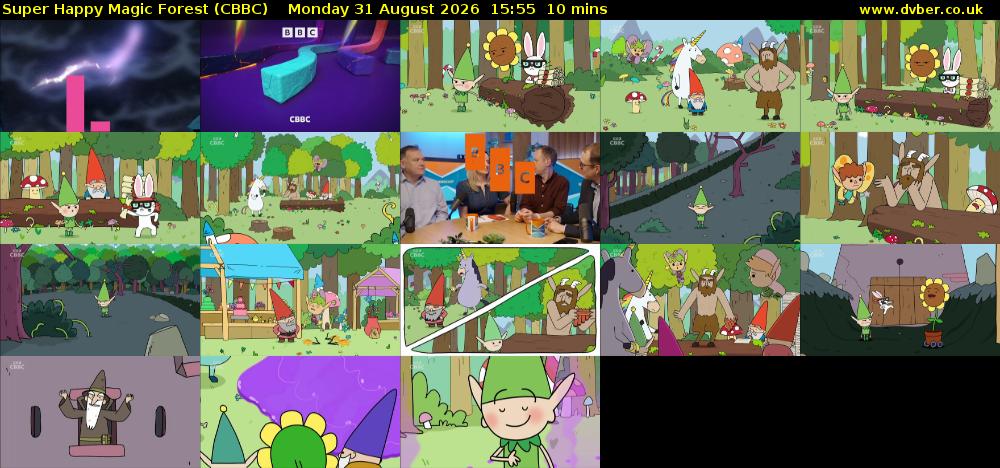 Super Happy Magic Forest (CBBC) Monday 31 August 2026 15:55 - 16:05