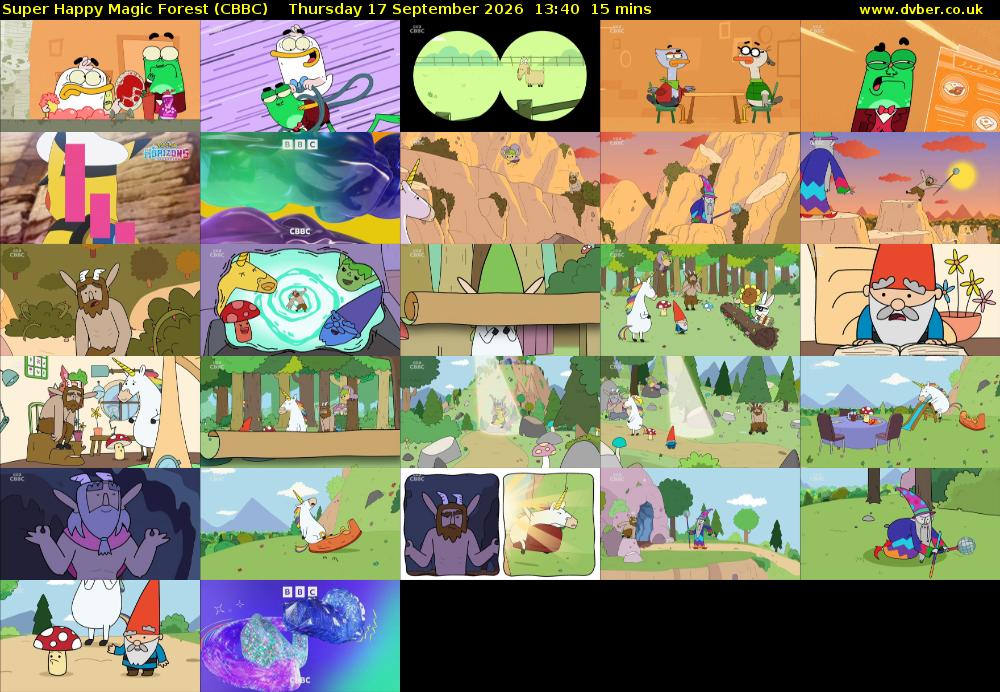 Super Happy Magic Forest (CBBC) Thursday 17 September 2026 13:40 - 13:55