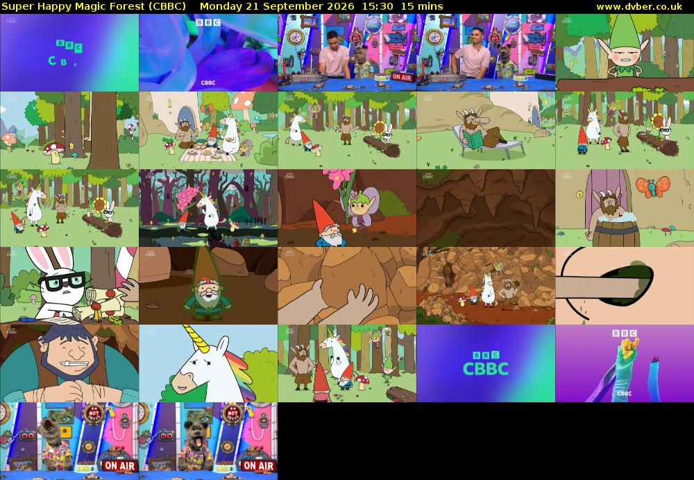 Super Happy Magic Forest (CBBC) Monday 21 September 2026 15:30 - 15:45