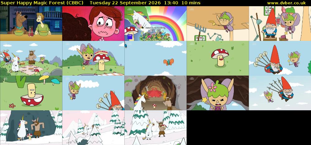 Super Happy Magic Forest (CBBC) Tuesday 22 September 2026 13:40 - 13:50