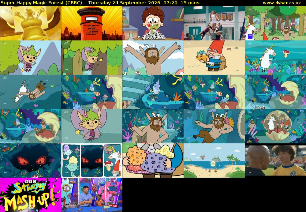 Super Happy Magic Forest (CBBC) Thursday 24 September 2026 07:20 - 07:35