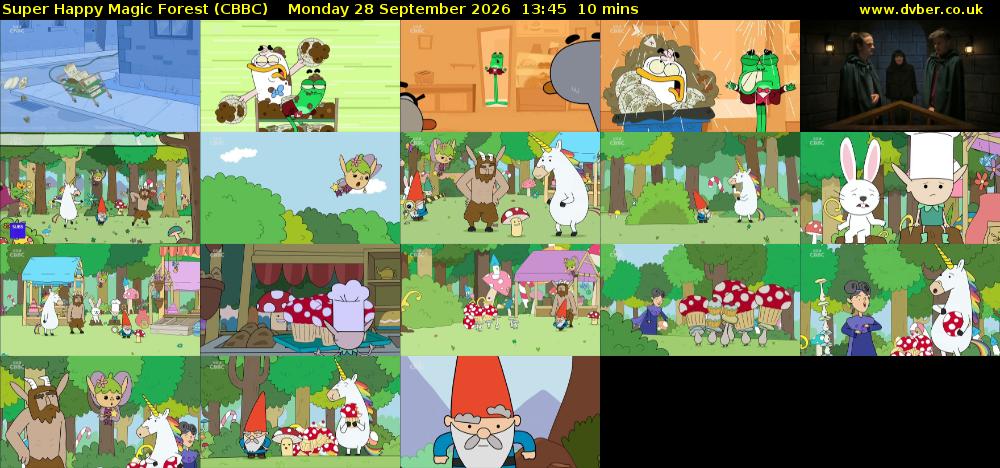 Super Happy Magic Forest (CBBC) Monday 28 September 2026 13:45 - 13:55