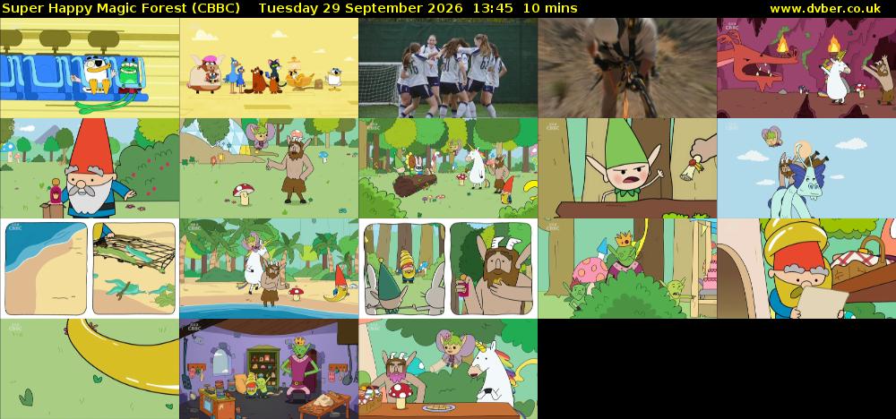 Super Happy Magic Forest (CBBC) Tuesday 29 September 2026 13:45 - 13:55