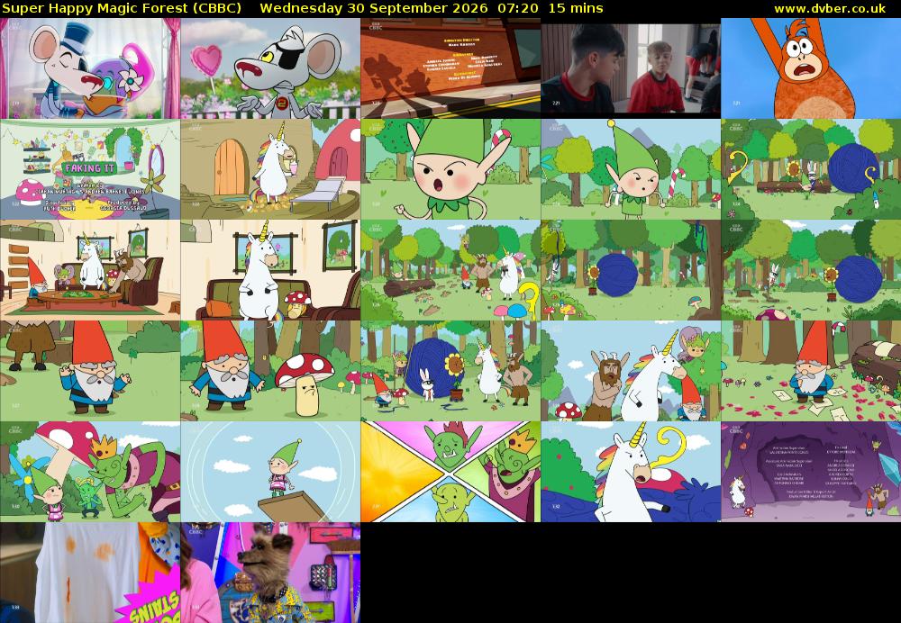 Super Happy Magic Forest (CBBC) Wednesday 30 September 2026 07:20 - 07:35