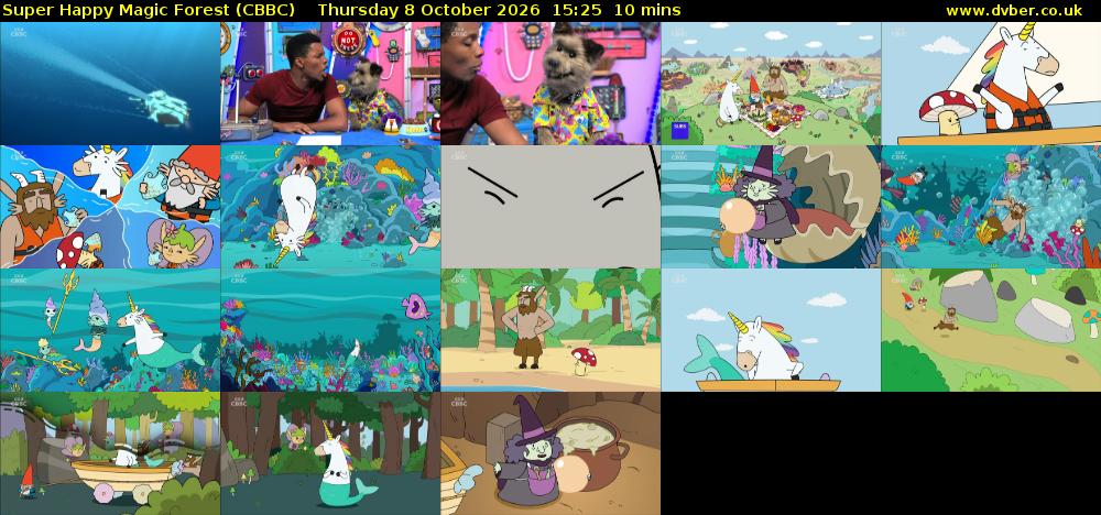 Super Happy Magic Forest (CBBC) Thursday 8 October 2026 15:25 - 15:35