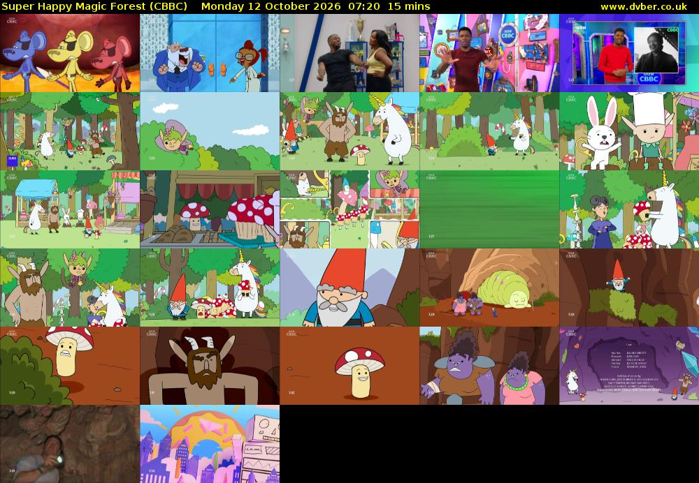 Super Happy Magic Forest (CBBC) Monday 12 October 2026 07:20 - 07:35