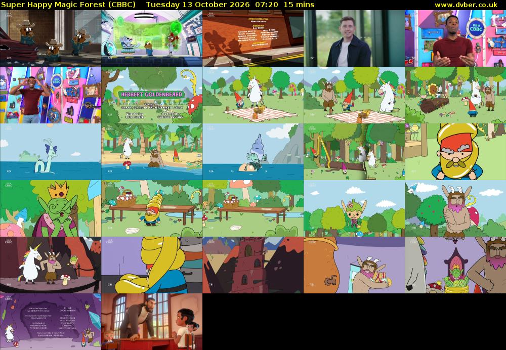 Super Happy Magic Forest (CBBC) Tuesday 13 October 2026 07:20 - 07:35