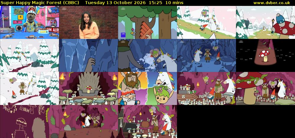 Super Happy Magic Forest (CBBC) Tuesday 13 October 2026 15:25 - 15:35