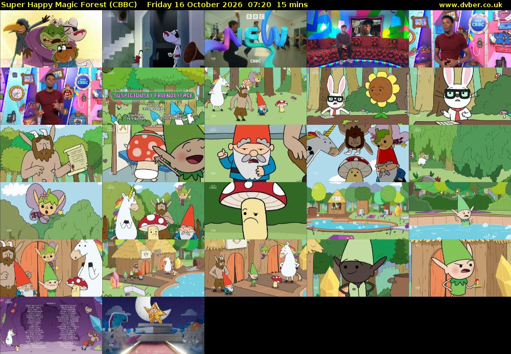 Super Happy Magic Forest (CBBC) Friday 16 October 2026 07:20 - 07:35