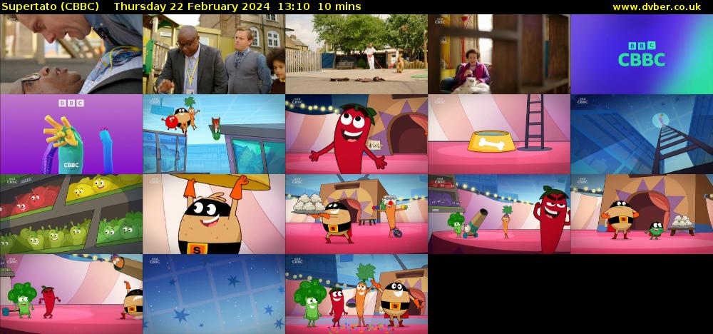 Supertato (CBBC) Thursday 22 February 2024 13:10 - 13:20