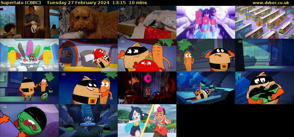Supertato (CBBC) Tuesday 27 February 2024 13:15 - 13:25