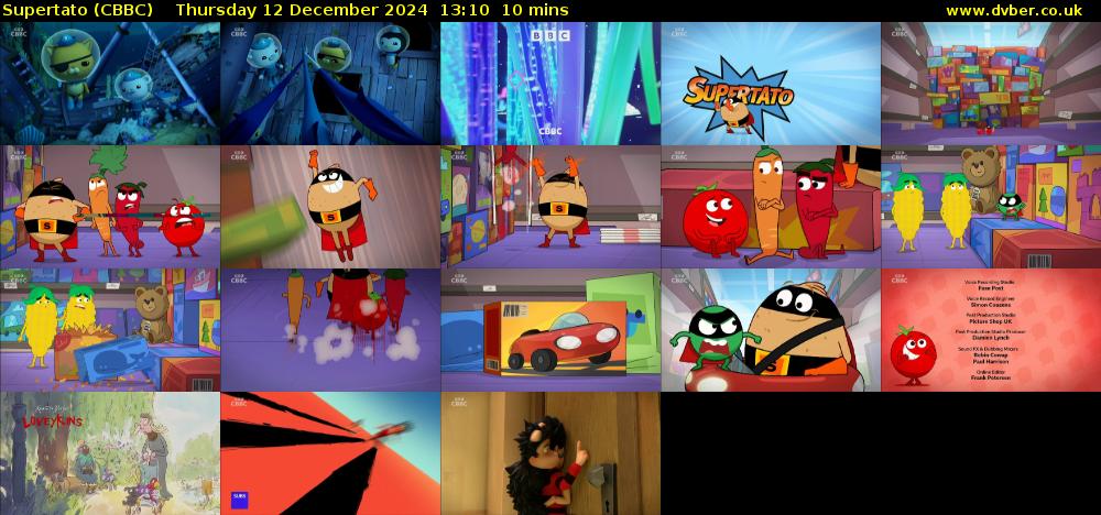 Supertato (CBBC) Thursday 12 December 2024 13:10 - 13:20