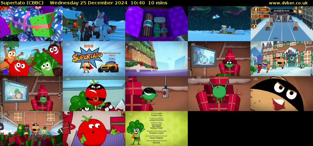 Supertato (CBBC) Wednesday 25 December 2024 10:40 - 10:50