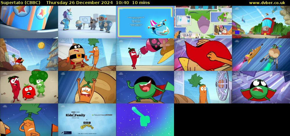 Supertato (CBBC) Thursday 26 December 2024 10:40 - 10:50