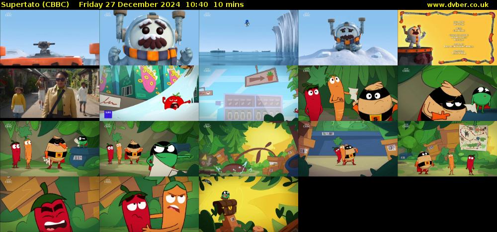 Supertato (CBBC) Friday 27 December 2024 10:40 - 10:50