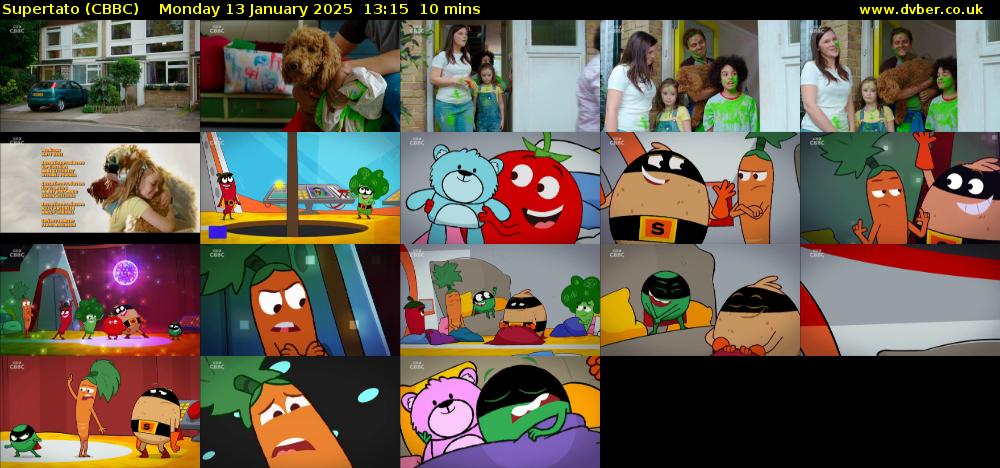 Supertato (CBBC) Monday 13 January 2025 13:15 - 13:25