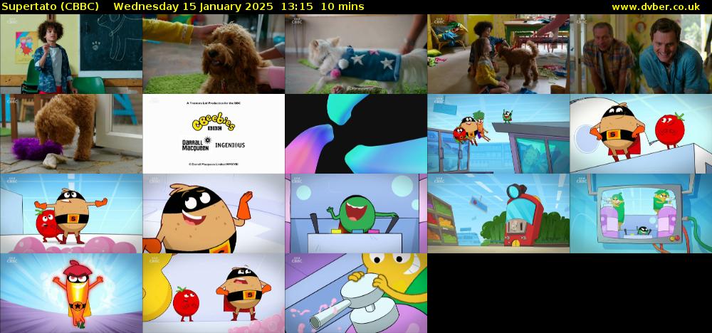 Supertato (CBBC) Wednesday 15 January 2025 13:15 - 13:25