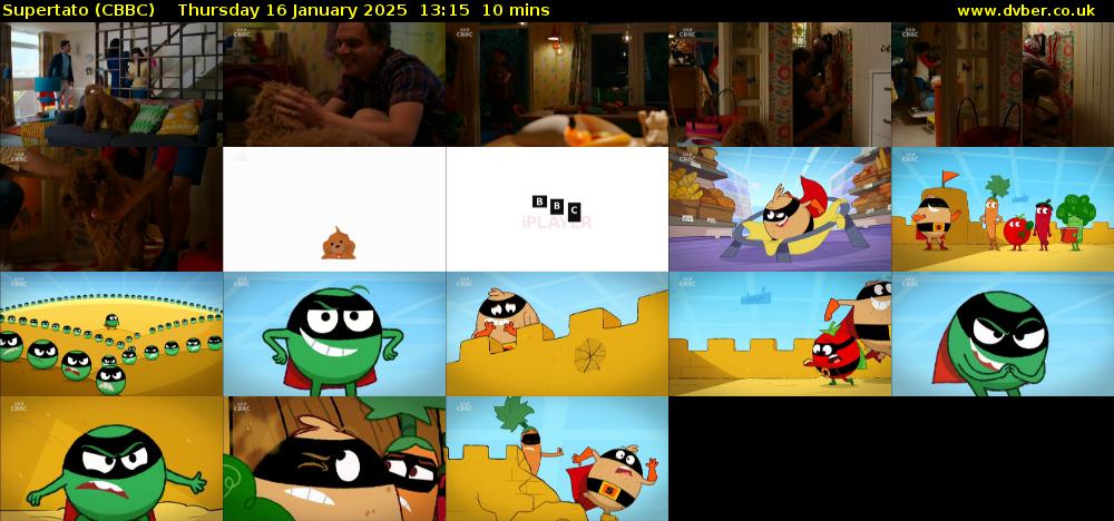 Supertato (CBBC) Thursday 16 January 2025 13:15 - 13:25