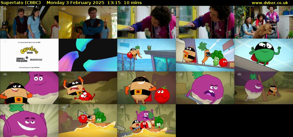 Supertato (CBBC) Monday 3 February 2025 13:15 - 13:25