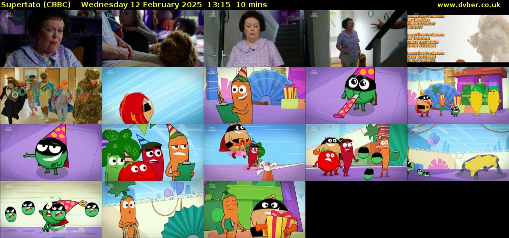 Supertato (CBBC) Wednesday 12 February 2025 13:15 - 13:25
