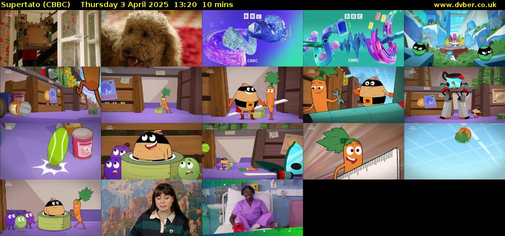 Supertato (CBBC) Thursday 3 April 2025 13:20 - 13:30