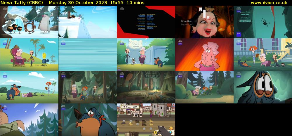 Taffy (CBBC) Monday 30 October 2023 15:55 - 16:05