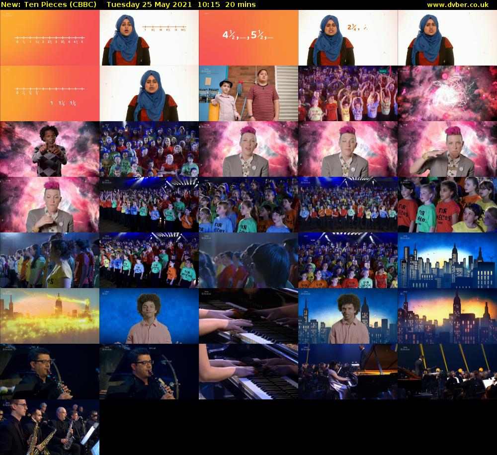 Ten Pieces (CBBC) Tuesday 25 May 2021 10:15 - 10:35