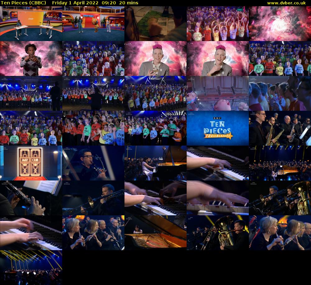 Ten Pieces (CBBC) Friday 1 April 2022 09:20 - 09:40